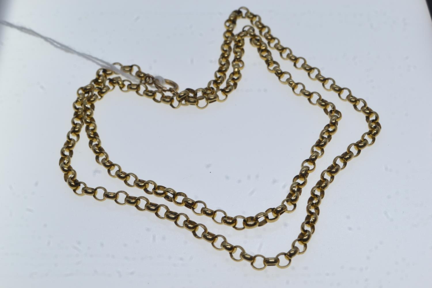 9ct gold belcher neck chain, circumference 600mm, 17.6 grams 