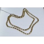9ct gold belcher neck chain, circumference 600mm, 17.6 grams