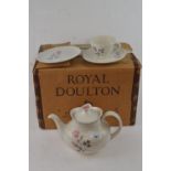 Royal Doulton Pillar Rose 21 piece tea set.