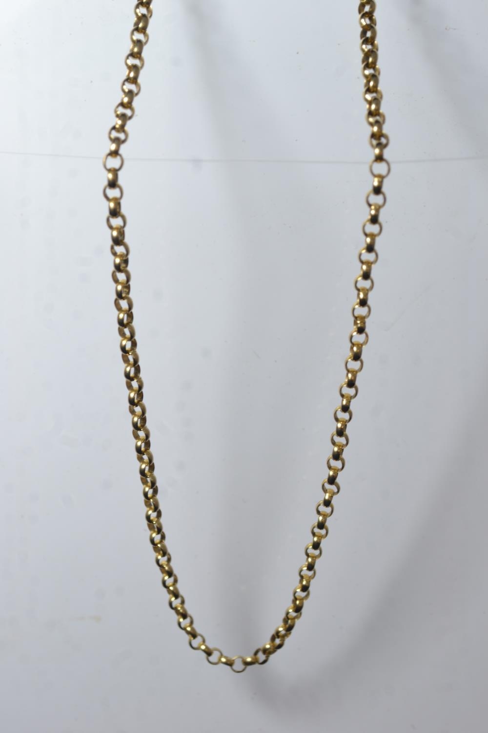 9ct gold belcher neck chain, circumference 600mm, 17.6 grams  - Image 3 of 3