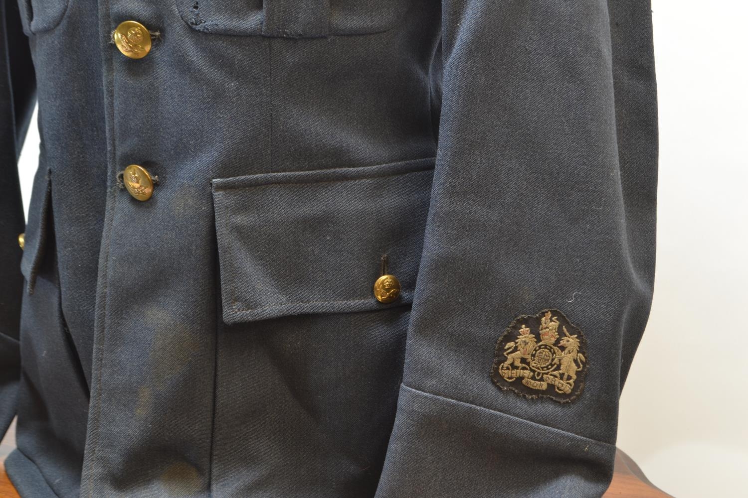 RAF warrant officers WW2 jacket with badges and beret.   - Image 2 of 5