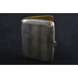 Silver cigarette case, maker JG LTD, Birmingham 1929, of rectangular form with engine turned decorat