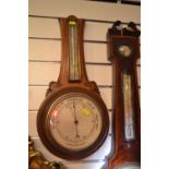 Aneroid Barometer thermometer&nbsp; W29cm H58cm.