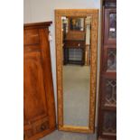 Gilt framed Bevelled edge dressing mirror W43 H153