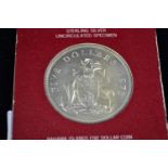Franklin Mint silver Bahama Islands $5 coin