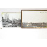 2 enlarged photographic prints of WW1 scenes. Le Croix 1920 &amp; Passendale 1917