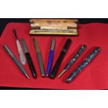 Parker, Burnham and other fountain pens