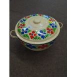 Large Nigerian 'Wahum' enamel cook pot 34cm dia.