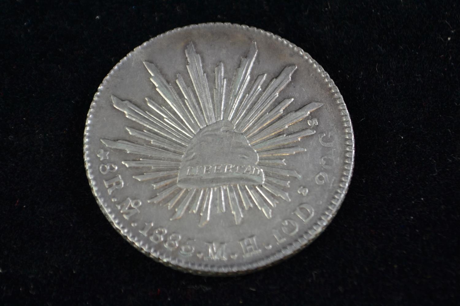 Mexican silver 1885 8 Reales 