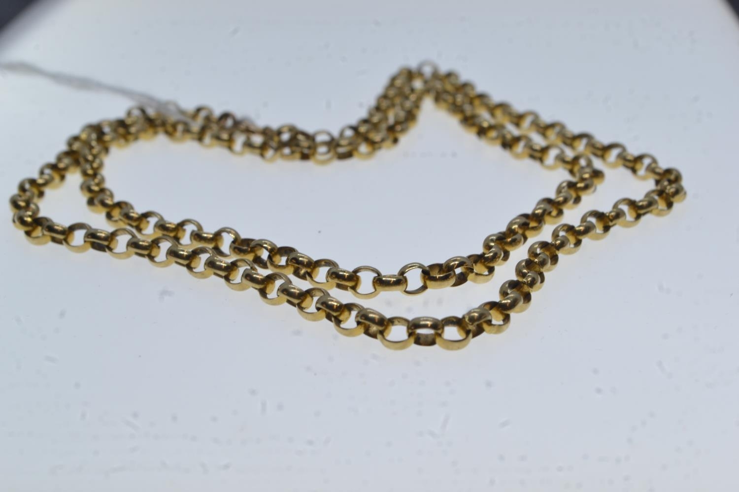 9ct gold belcher neck chain, circumference 600mm, 17.6 grams  - Image 2 of 3