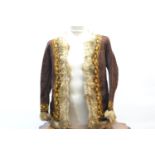 Vintage, genuine suede Afgan coat with embroidered detail, ladies m