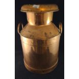 Copper milk churn 'Dried milk products ltd. Wincanton', 50cm height