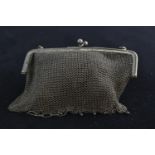 800 silver mesh purse, gross weight 134 grams