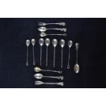 800 silver coffee spoons &amp; two cake forks, gross weight 118.4 grams