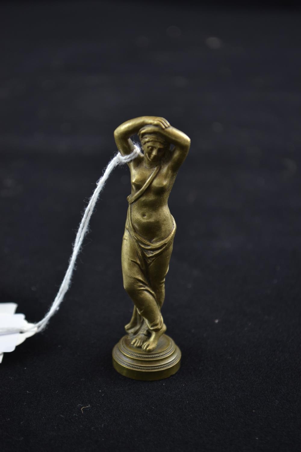 Small bronze figure of a classical lady, 9cm height 