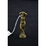 Small bronze figure of a classical lady, 9cm height