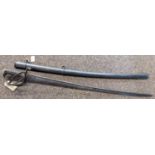 Royal artillery officer's style sword, length including sheath 105cm