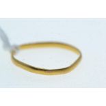 22ct gold scrap wedding band, 1.1 grams