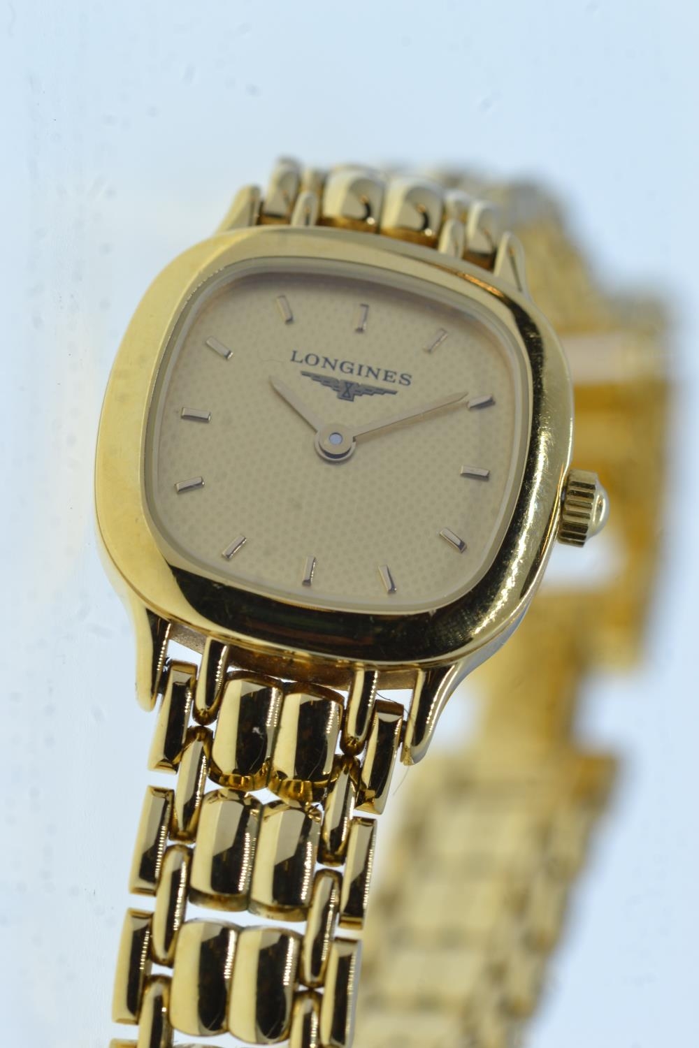 Longines ladies gold plated quartz wristwatch, case no. 25956858, ref. no. 12699-11, with papers & b
