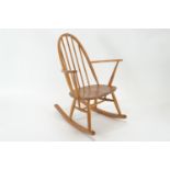 Ercol 428 Quaker rocking chair. Natural finish. W61cm d71cm H85cm.
