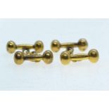 Pair of 15ct gold cufflinks, gross weight 5.78 grams