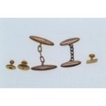 Scrap gold, including two 9ct gold dress studs &amp; a 9ct gold cufflink, gross weight 2.95 grams, a