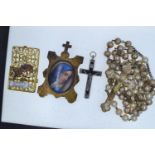 Ecclesiastical items Inc. hand painted miniature.