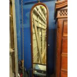 Mahogany framed bevelled dressing mirror H148cm W33cm&nbsp;