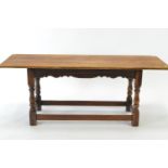 Old Charm oak occasional table. 115cm x 41cm H46cm