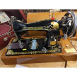 The Standard Manufacturing Co. vintage manual sewing machine, with case