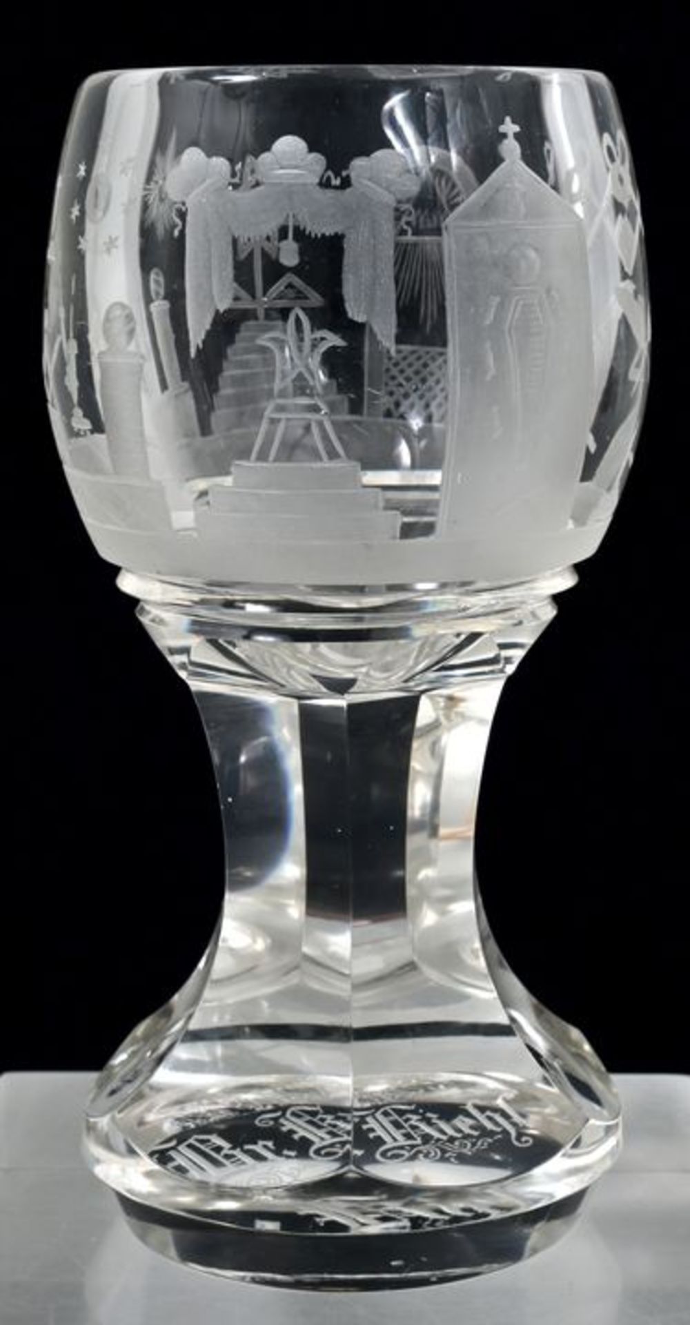 Logenglas, deutschsprachiger Raum, 2. H. 19. Jh./ um 1900Farbloses Glas/ Kristall, facettiert