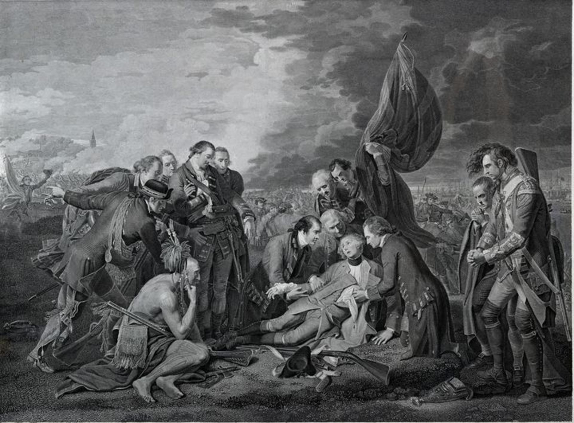 Falkeisen (Falckeisen), Theodor. 1768 Basel-1814"The death of General Wolfe" (Der Tod des Gen