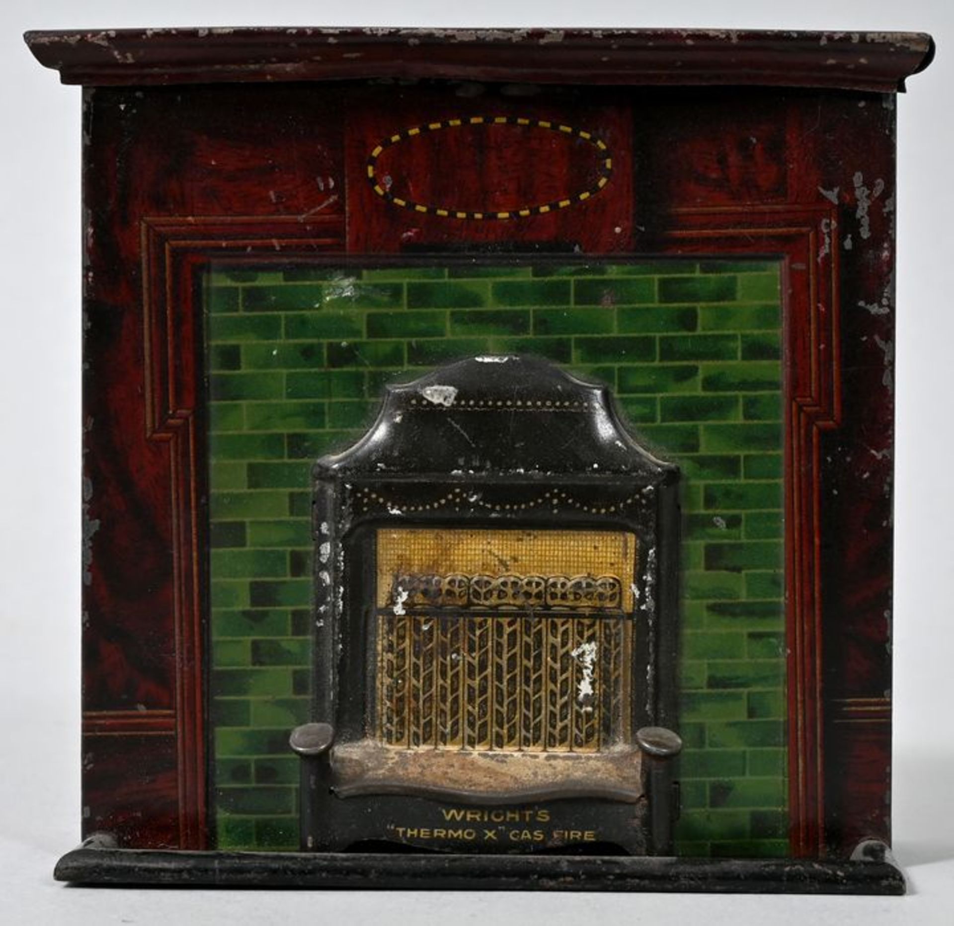 Spardose "Wright's Thermo X Gas Fire", England, ca. 1930Werbe-Spardose der Firma John Wright,