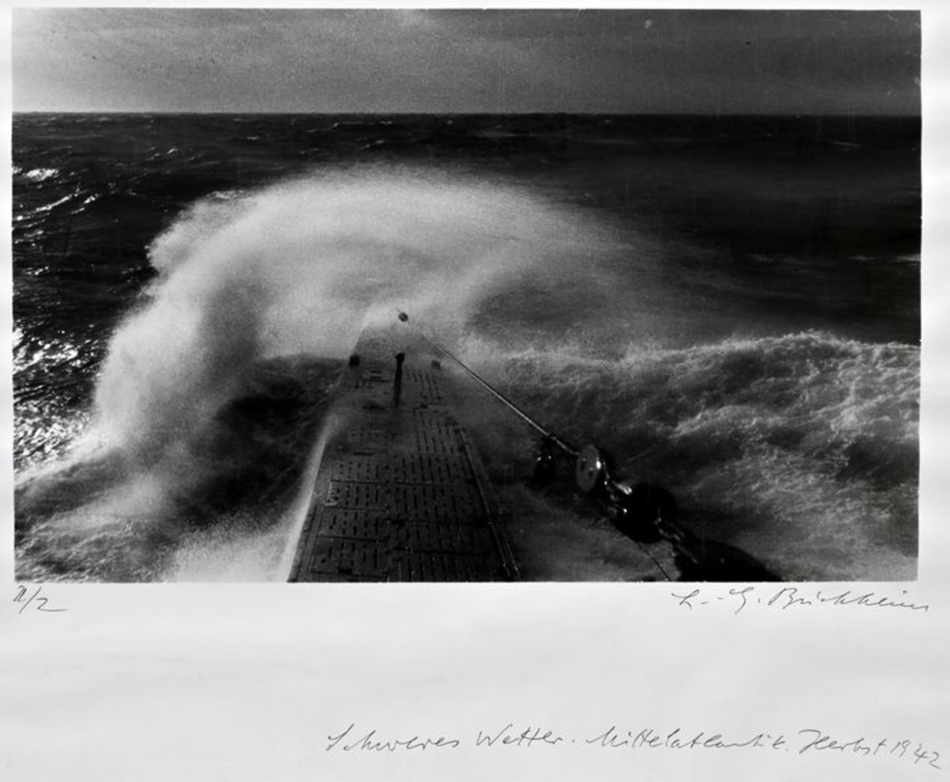 Buchheim, Lothar-Günther, 1918 Weimar - 2007 StarnbergFotografie "Schweres Wetter. Mittelatl