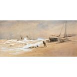 Pritchett, Robert Taylor. 1828-1907 Burghfield"Morning after storm" (Strand von Scheveningen)