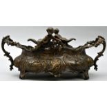 Jardiniere, 2. H. 19. Jh.Bronze/ Messing, in spätbarocker Formensprache ornamentiert: plasti