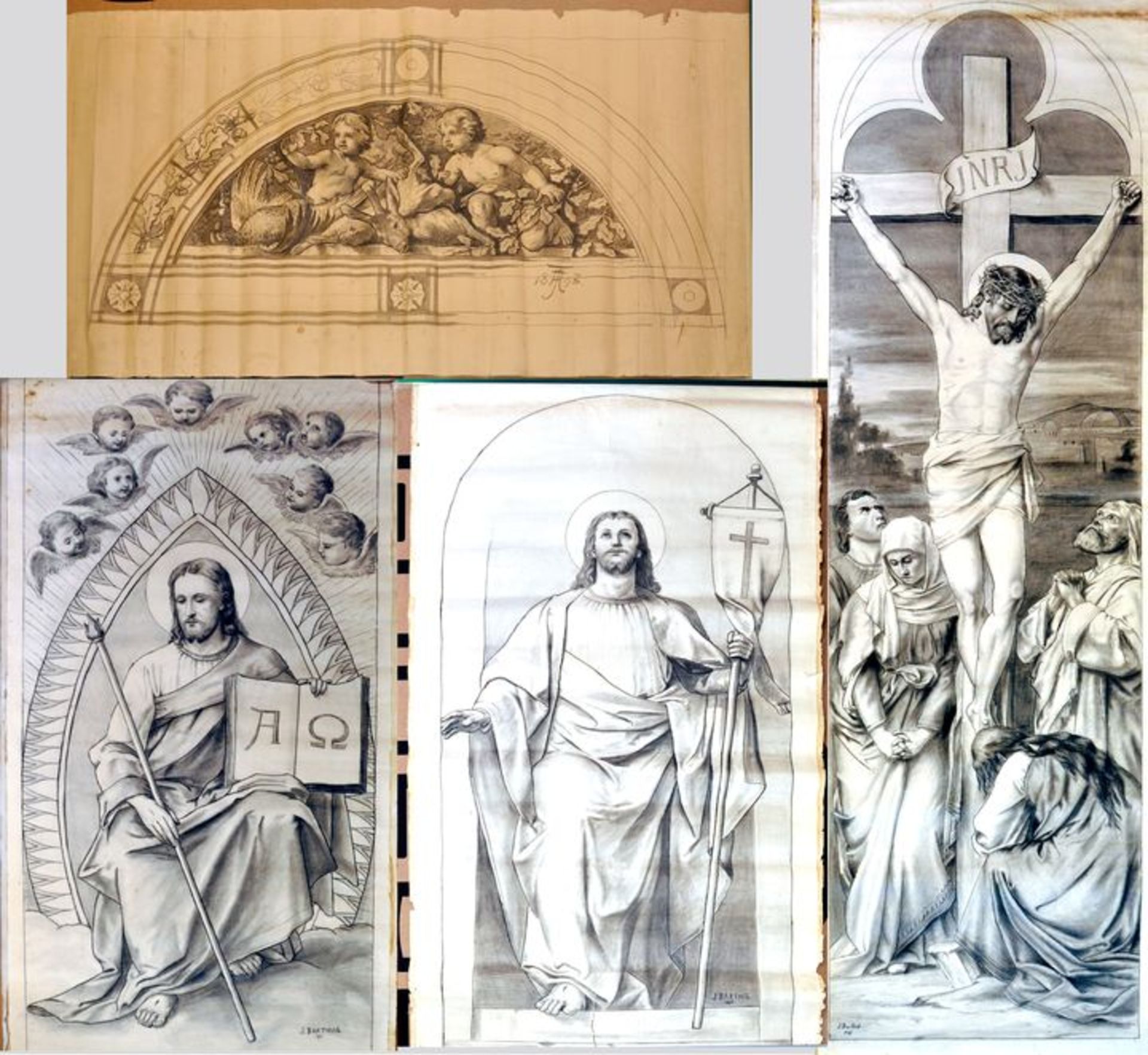 Vier Entwürfe für kirchliche und weltliche Wanddekorationen, 1893-1896/97Christus Pantokrat