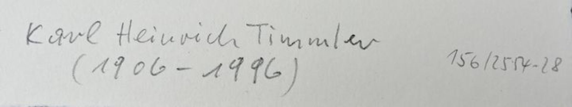 Timmler, Karl. 1906 Liegnitz/ Niederschlesien - 1996 Moritzburg b. DresdenAnsicht von Moritzb - Bild 2 aus 2