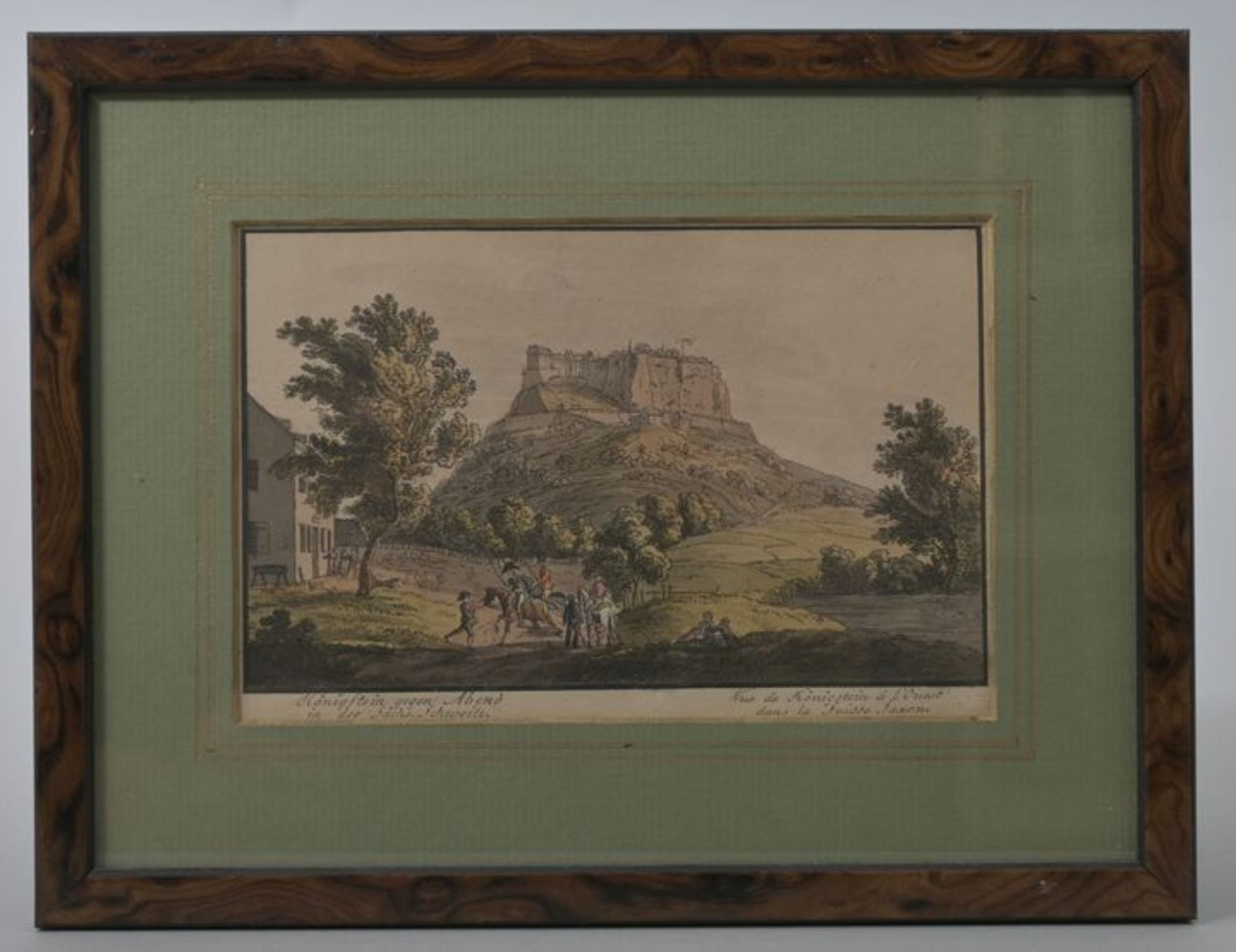 Unbekannt, um 1830Der Königstein in der Sächsischen Schweiz von der Neuen Schänke im Weste - Image 2 of 2