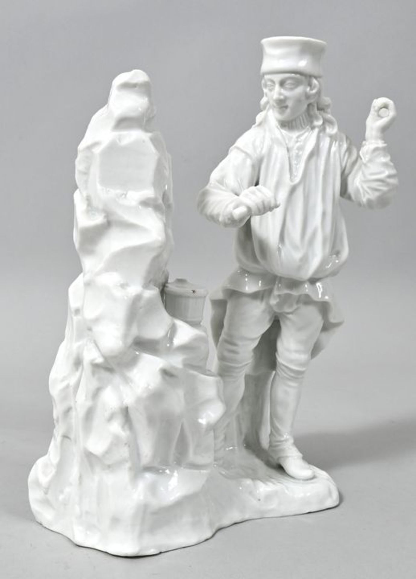 Porzellanfigur Einmannbohrer, Fürstenberg, 2. H. 18. Jh.Modell Simon Feilner, aus der Serie