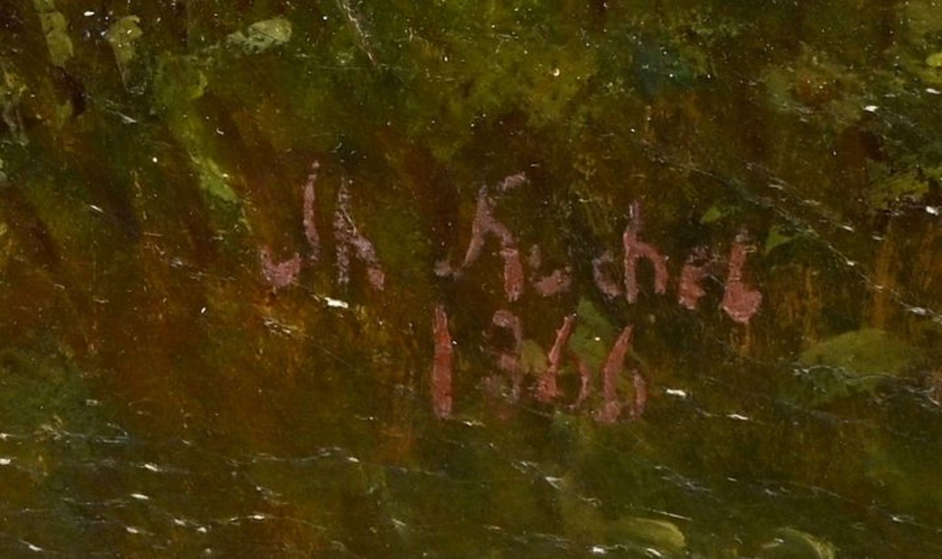 Kuchel, Theodor. 1819 Altona - 1885 ebenda."Wasserfall im Murg-Thal, Canton St. Gallen, Schwe - Image 3 of 3