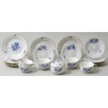 Kaffeeservice, Meissen, blaue Blume, 19 Teile / coffee set blue blossom