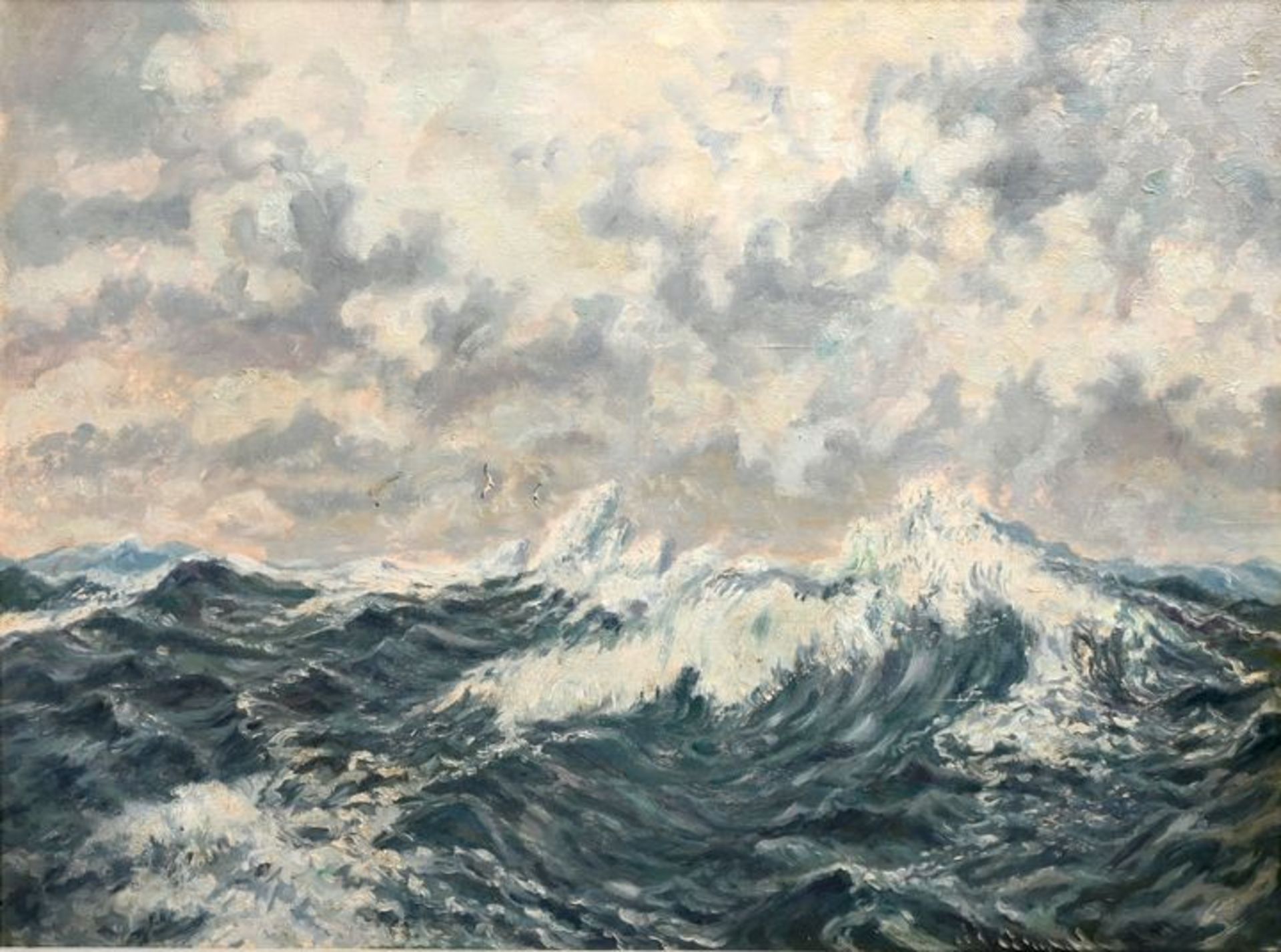 unbek. Gemälde ''Wellen'' / painting