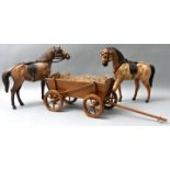 2 Pferde und 1 Wagen / toy carriage