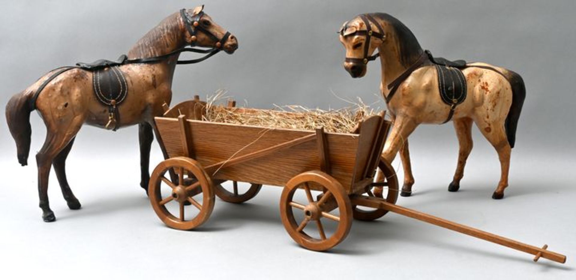 2 Pferde und 1 Wagen / toy carriage