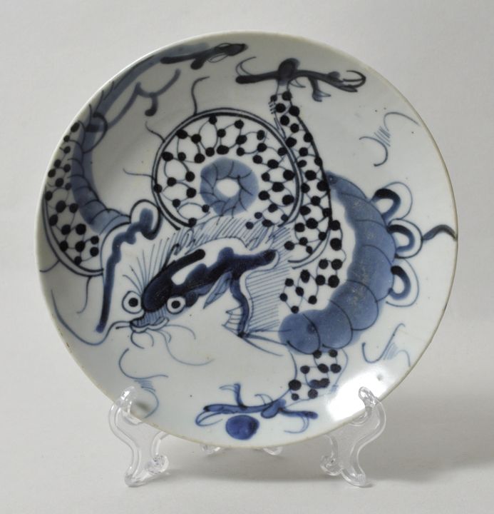 China. Tellerchen Bleu Drachen / small plate