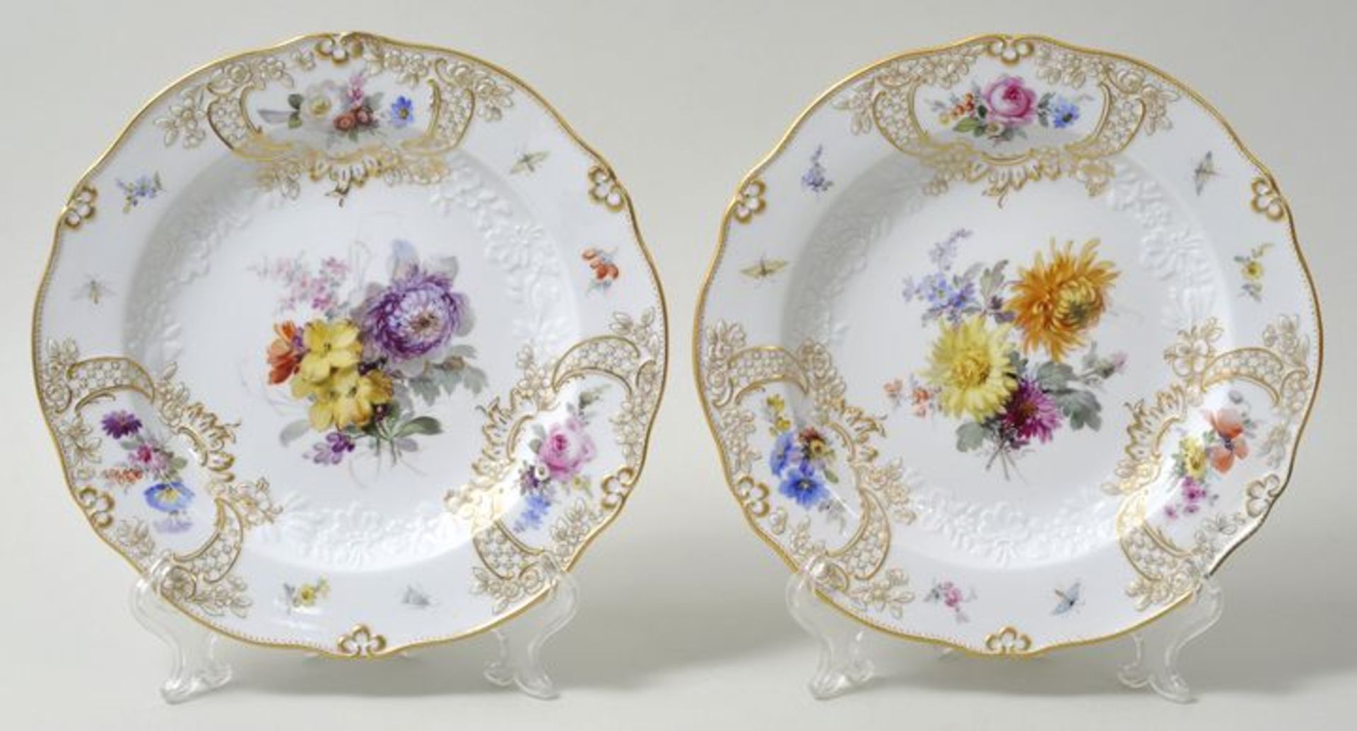 Paar Teller, Meissen / Two plates, Meissen