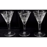 Drei Likörgläser / Three liqueur glasses