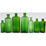 Konvolut von sieben Apothekerflaschen / set of seven Apothecary bottles