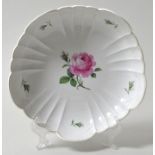 Schale, rote Rose, Meissen / bowl rose